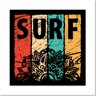 Surfer Surf Desing Posters and Art